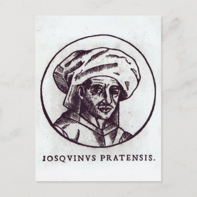 Josquin des Pres Postcard (Front)