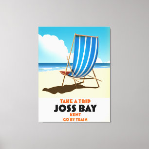 Joss Bay Kent vintage style travel poster. Canvas Print