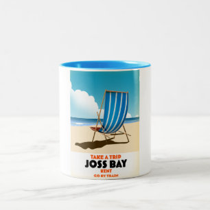 Joss Bay Kent vintage style travel poster. Two-Tone Coffee Mug