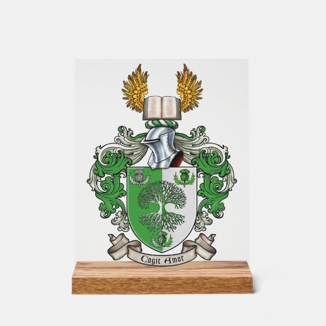Joss/Joyce Family Association Coat of arms Acrylic Sign (Front)