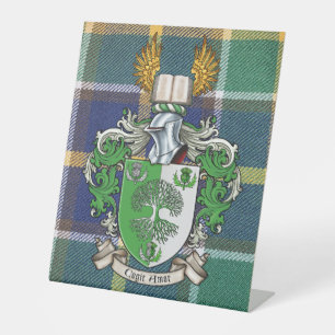 Joss/Joyce Family Association Coat of arms Pedestal Sign