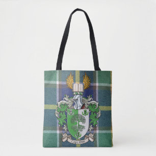 Joss/Joyce Family Association Coat of Arms Tote Bag