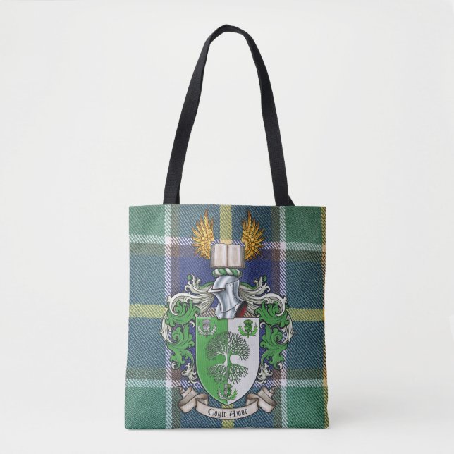 Joss/Joyce Family Association Coat of Arms Tote Bag (Front)