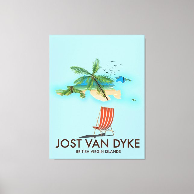 jost van dyke British Virgin Islands. Canvas Print (Front)