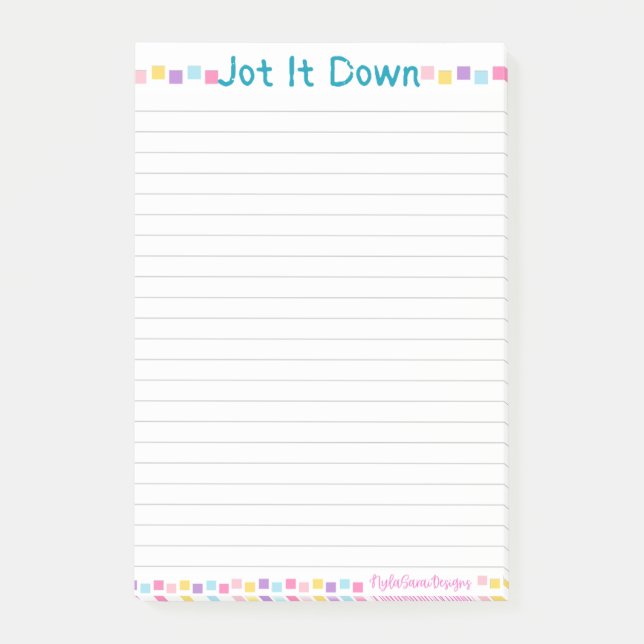 Jot It Down, NotePad (Front)