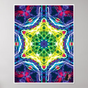 Joules Kinetic Collage Kaleidoscope Poster