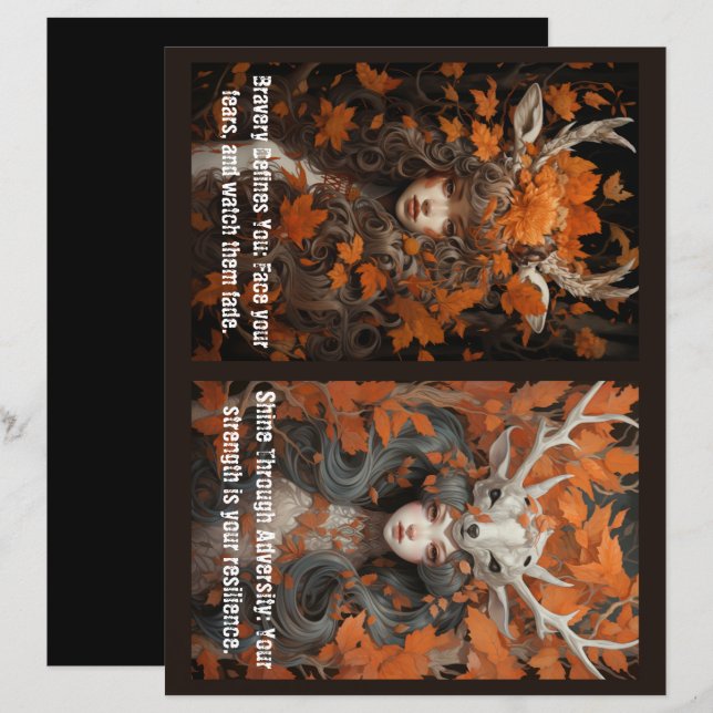 Journal Decor Bravery Motivation Inspiration (Front/Back)