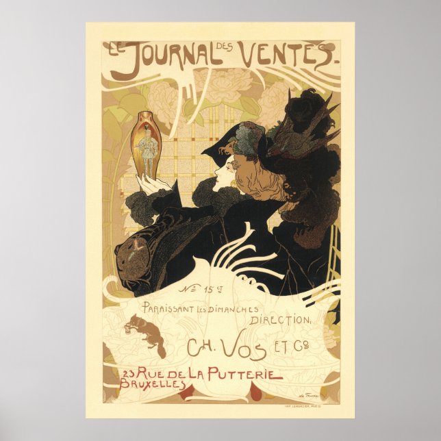 Journal Des Ventes Vintage French Advertising Poster (Front)