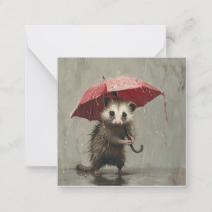 Journal Gems: Minimalist Opossums & Rainbows  Card