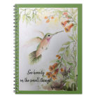 Journal– Hummingbird & Balboa Sunset Flowers