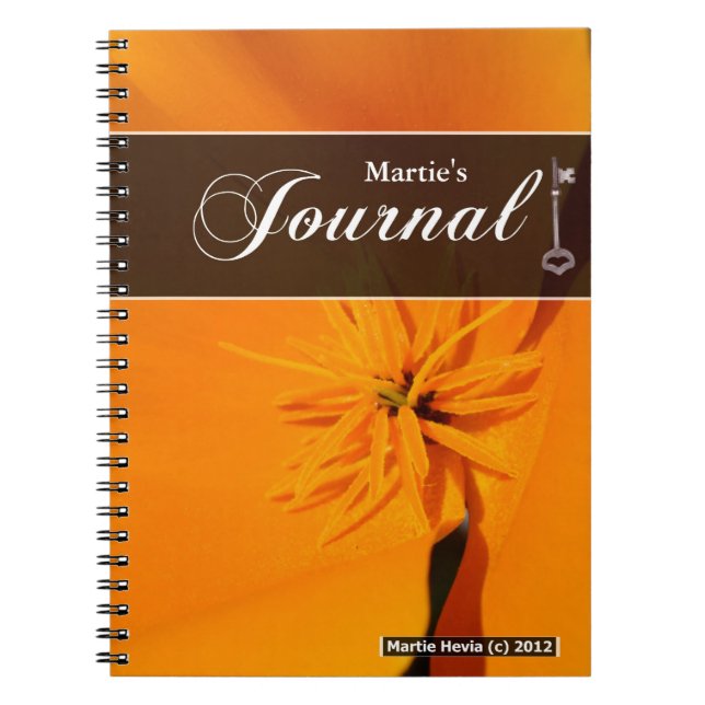 Journal Notebook - California Poppy (Front)