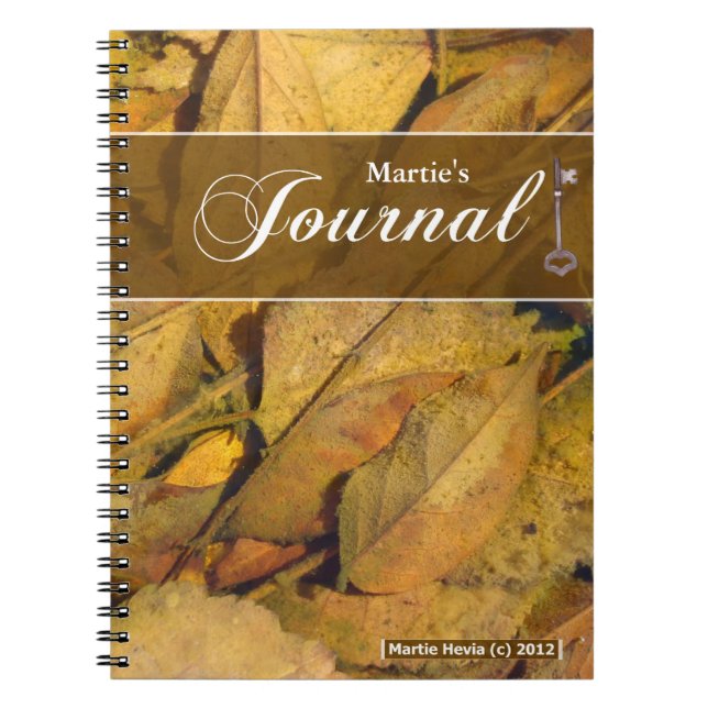 Journal Notebook - Puddle Leaves (Front)