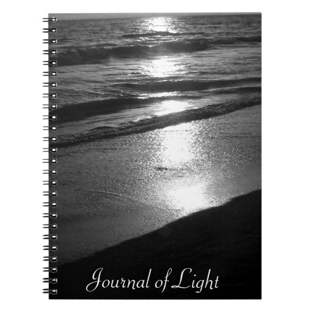 Journal of Light BW Ocean Sunset (Front)