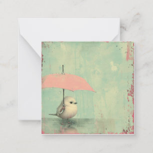 Journal Treasures & Rainy Pleasures: Minimal Bird Card