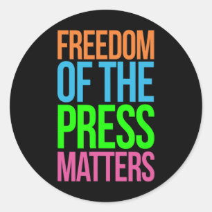 Journalism Problems Not The Enemy Anti Trump Resis Classic Round Sticker