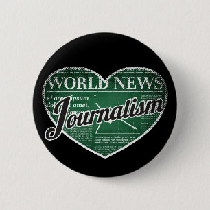Journalism Retro Heart Blackboard Love 6 Cm Round Badge