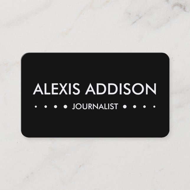 JOURNALIST 4dots Business Card (Front)