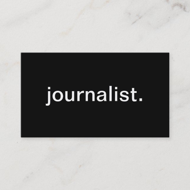 Journalist Business Card (Front)
