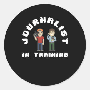 Journalist In Training Journalism Writer Gift Classic Round Sticker