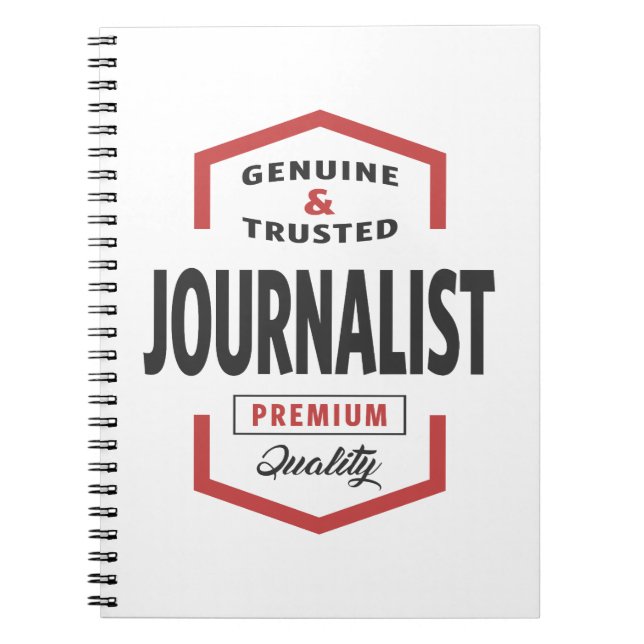 Journalist Logo Gift Ideas. Notebook (Front)