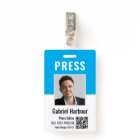 Journalist or Reporter Photo QR Code Press Pass ID