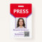 Journalist Photo ID and QR Code Press Pass