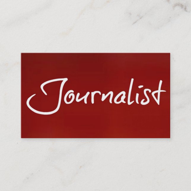 Journalist Red Business Card (Front)