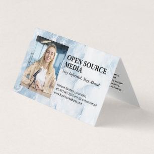 Journalist Smiling on Camera Business Card