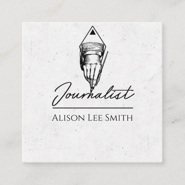 Journalist Square Business Card (Front)