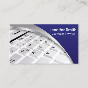 Journalist   Writer   Blogger   Reporter - Blue Business Card