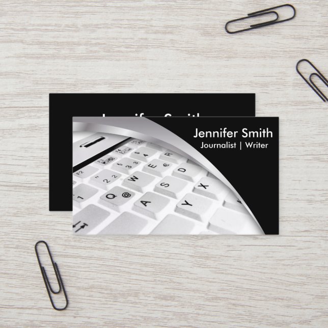 Journalist | Writer | Blogger |Reporter Business Card (Front/Back In Situ)