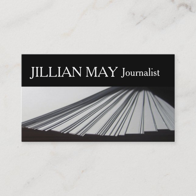 Journalist Writer Media Press Business Card (Front)