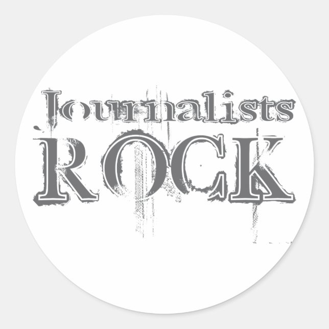 Journalists Rock Classic Round Sticker (Front)
