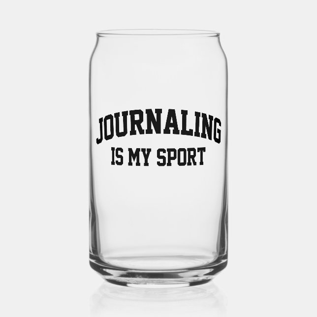 Journalling Is My Sport  Can Glass (Front)