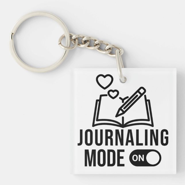 Journalling Mode On Bullet Journal Diary Writing Key Ring (Front)