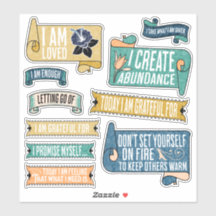 Journalling Prompts Stickers (Green & Blue)