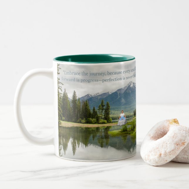 Journey Brew Two-Tone Coffee Mug (With Donut)