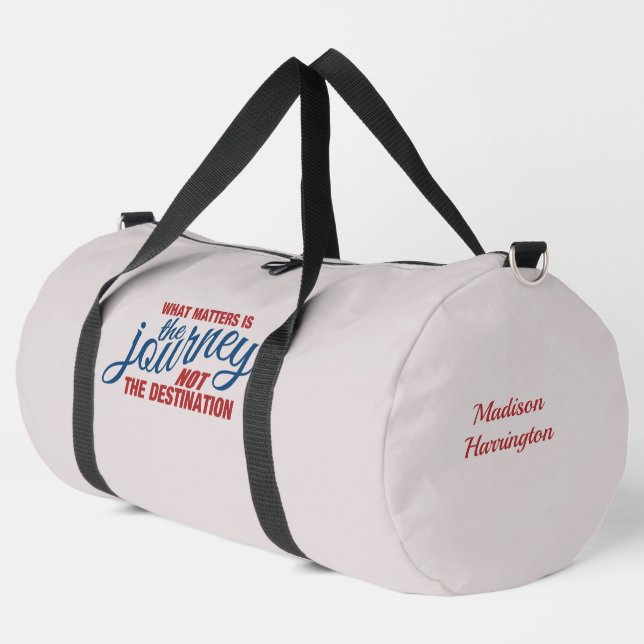 JOURNEY custom name Duffle Bag (Left Corner)
