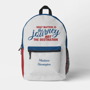 JOURNEY custom name Printed Backpack