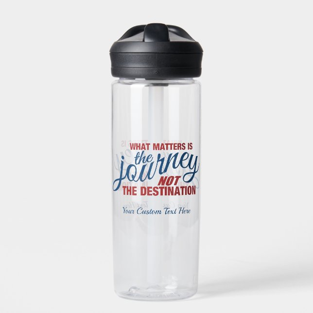 JOURNEY custom text Water Bottle (Front)