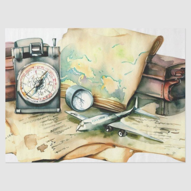 "Journey-Inspired: Adventure Awaits"  Tissue Paper (Front)