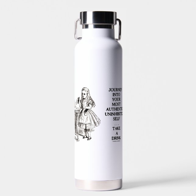 Journey Into Your Most Authentic Uninhibited Self Water Bottle (Front)