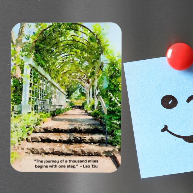 Journey of a thousand miles begins with one step magnet (Creator Uploaded)