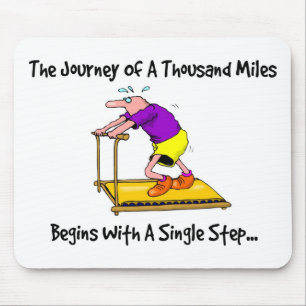 Journey Of A Thousand Miles - Exercise Motivation Mouse Mat