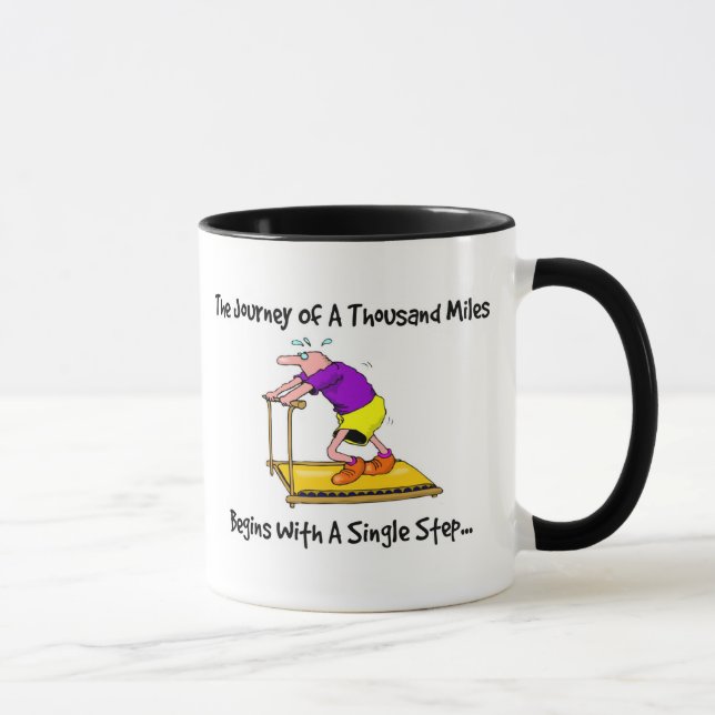 Journey Of A Thousand Miles - Exercise Motivation Mug (Right)