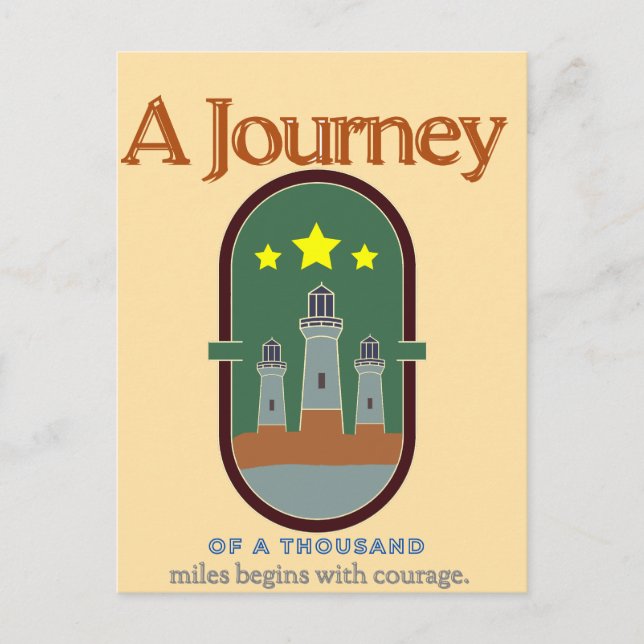 Journey of a Thousand Miles Postcard (Front)