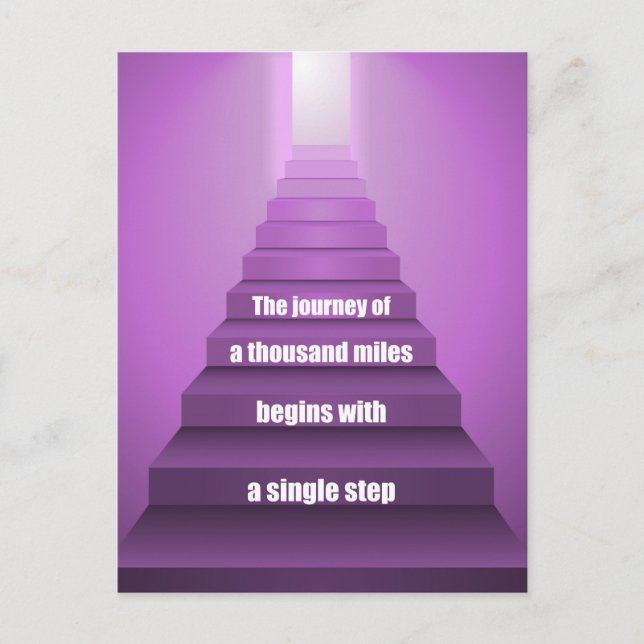 Journey Of A Thousand Miles Postcard (Front)