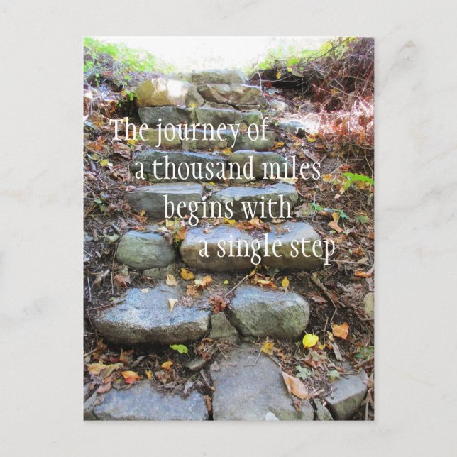 Journey Of A Thousand Miles Postcard (Front)