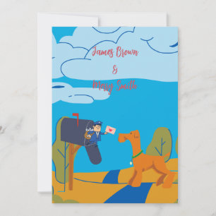 Journey of Delivering Love and Delights wedding Invitation