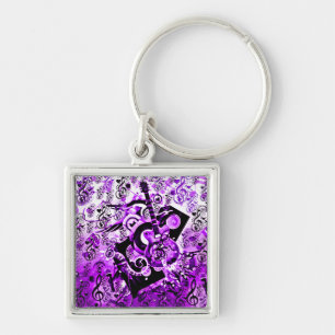 Journey Of Music,Rocks Purple_ Key Ring